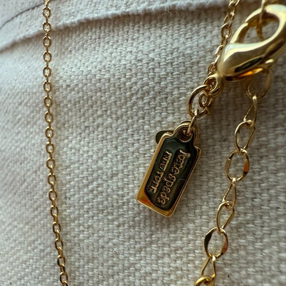 NWT Kate Spade Gold-Tone Pansy Pendant Necklace - Picture 3 of 5